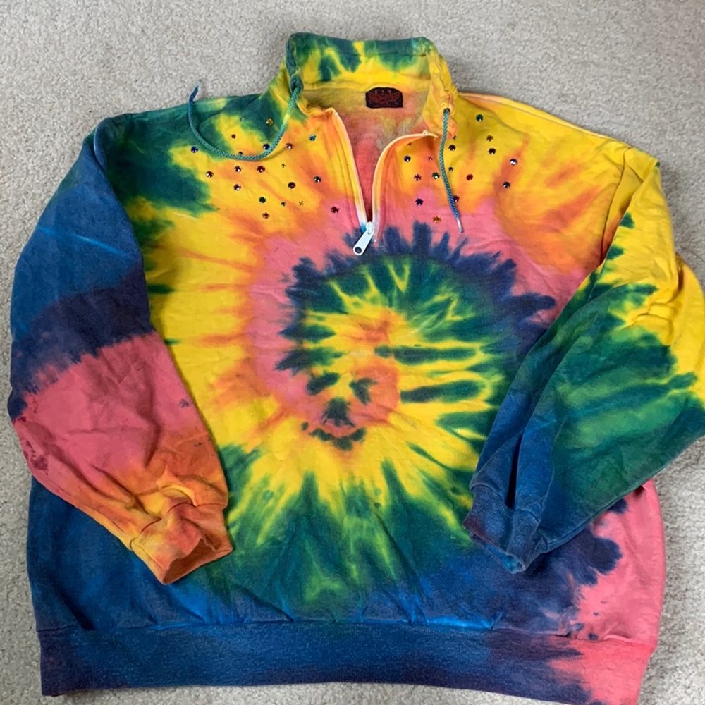 Vintage ESY Tie Dye Quarter Zip
